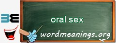 WordMeaning blackboard for oral sex